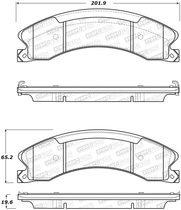 Plaquettes de frein sport StopTech avec cales et matériel - arrière