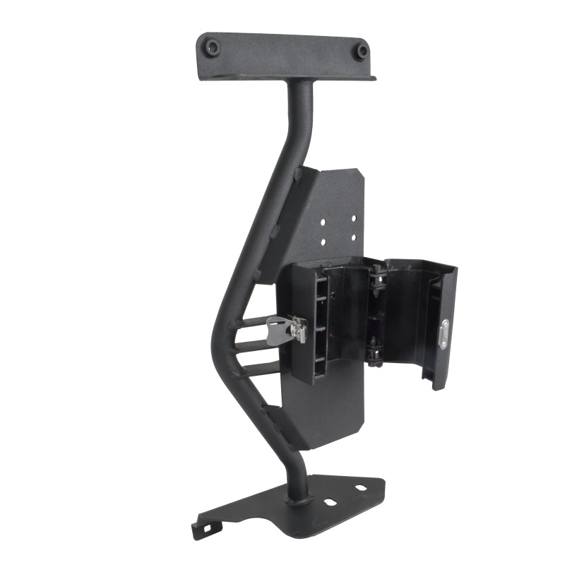 Support de cric de garde-boue avant Go Rhino 18-24 Jeep Wrangler JL/JLU/JT pour cric Xventure Gear EG - Tex. Blk