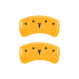 MGP 4 Caliper Covers Engraved Front Pontiac Rear Arrow Yellow Finish Black Char 2006 Pontiac G6