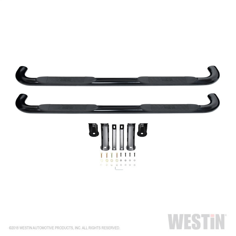 Marchepieds ovales Nerf Platinum 4 pour Chevrolet Silverado/Sierra 1500 Crew Cab 2019 de Westin - Noir