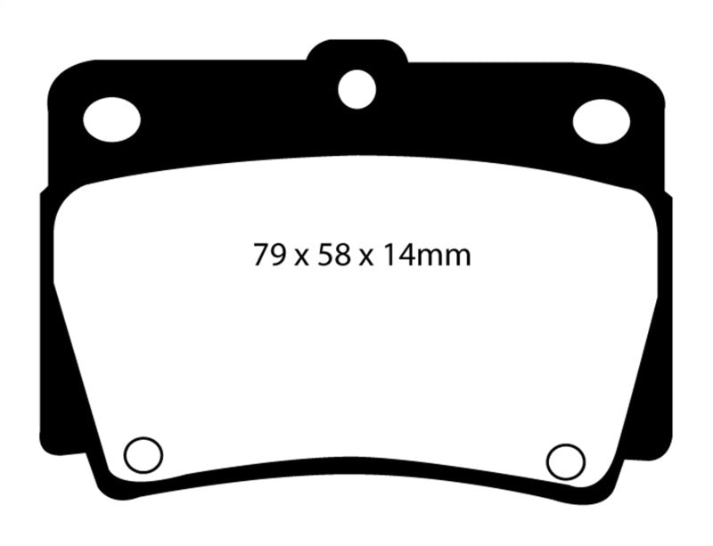 Plaquettes de frein arrière EBC 97-00 Mitsubishi Montero Sport 2.4 Yellowstuff