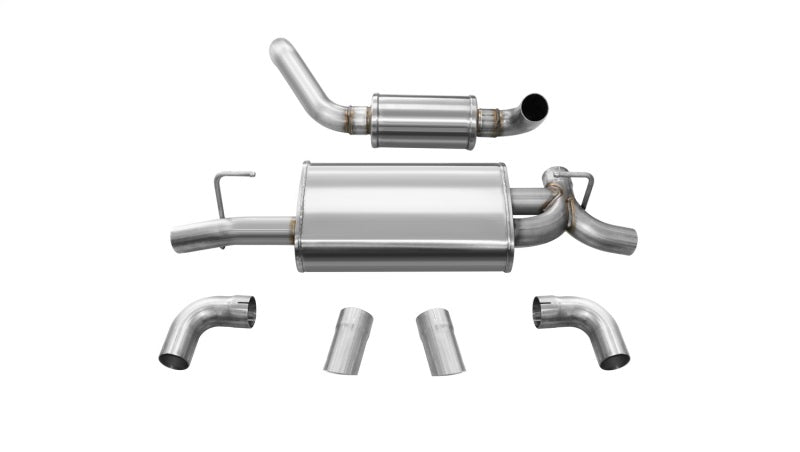 Corsa 2018-2025 Jeep Wrangler JL 2.5in Dual Rear Turn Down Exit Touring Axle-Back Exhaust