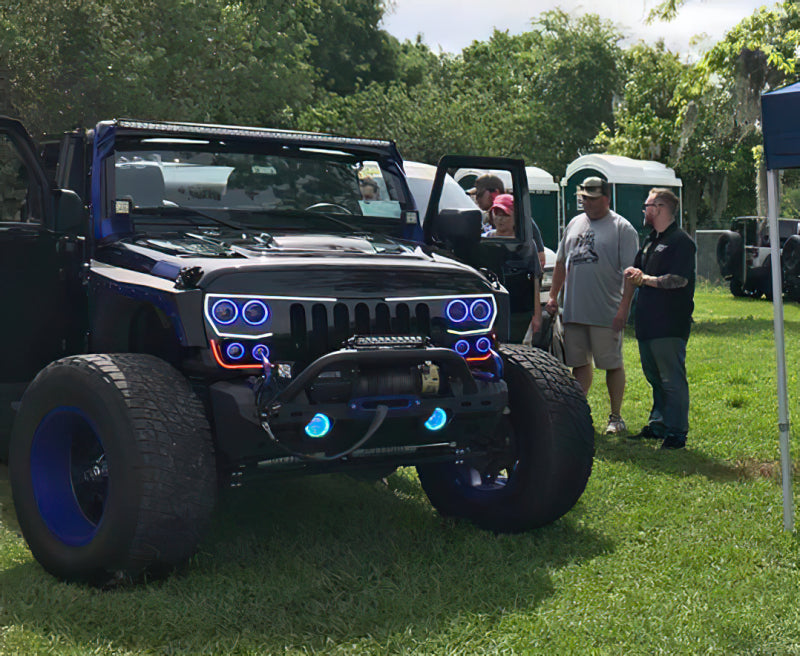 Kit de halo LED pour calandre Oracle Vector Jeep Wrangler JK - Blanc VOIR LA GARANTIE