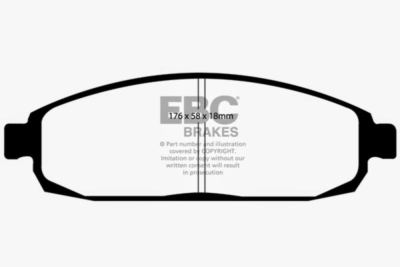 Plaquettes de frein avant EBC 05-10 Jeep Commander 3.7 Yellowstuff