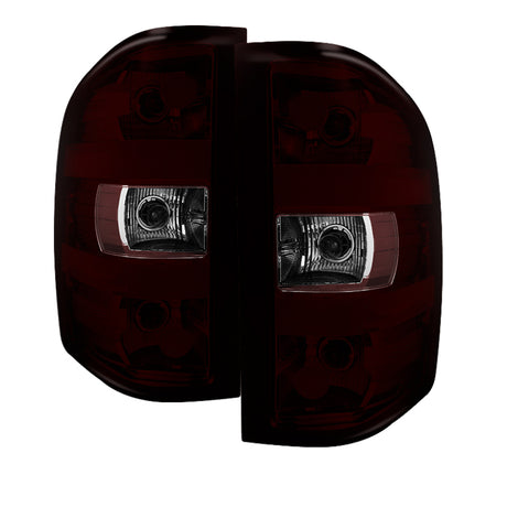 xTune GMC Sierra 07-13 OEM Tail Lights Dark Red ALT-JH-CSIL07-OE-RSM