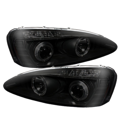 Phares de projecteur Spyder Pontiac Grand Prix 04-08 LED Halo LED Blk Smke PRO-YD-PGP04-HL-BSM