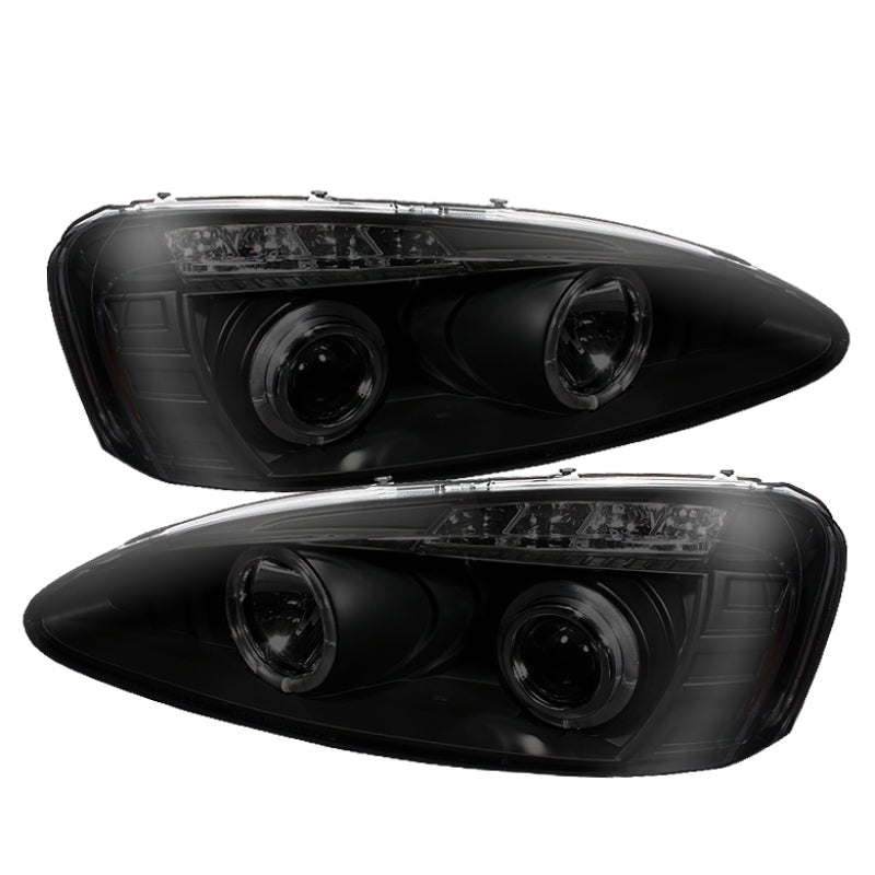 Phares de projecteur Spyder Pontiac Grand Prix 04-08 LED Halo LED Blk Smke PRO-YD-PGP04-HL-BSM