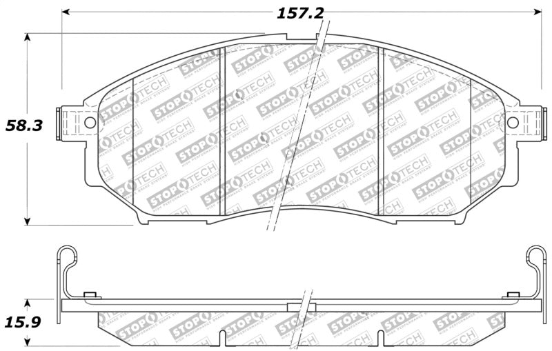 StopTech Performance 06-08 350Z avec freins standard / 06-08 Infiniti G35 Plaquettes de frein avant