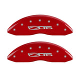 MGP 4 Caliper Covers Engraved Front C6/Corvette Engraved Rear C6/Z06 Yellow finish black ch