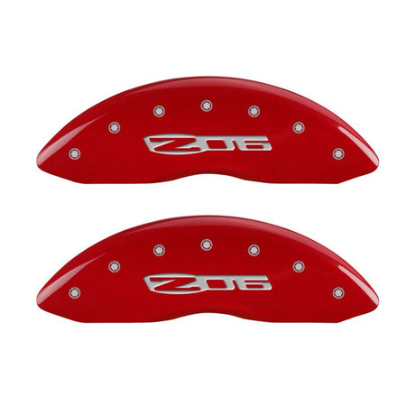 Couvre-étriers MGP 4 gravés à l'avant C6/Corvette gravés à l'arrière C6/Z06 finition jaune noir ch