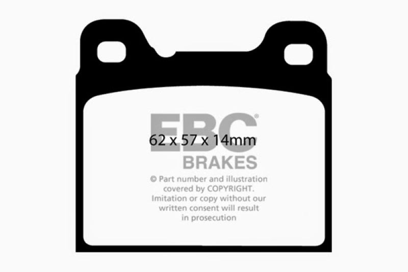 EBC 91-93 Volvo 740 2.3 (ABS) (Girling) Yellowstuff Rear Brake Pads