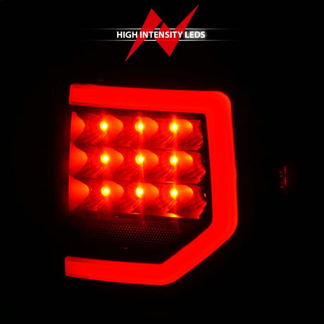 Feux arrière à LED Anzo 07-11 Toyota Tundra avec boîtier noir et lentille fumée G2 (avec barres lumineuses C)