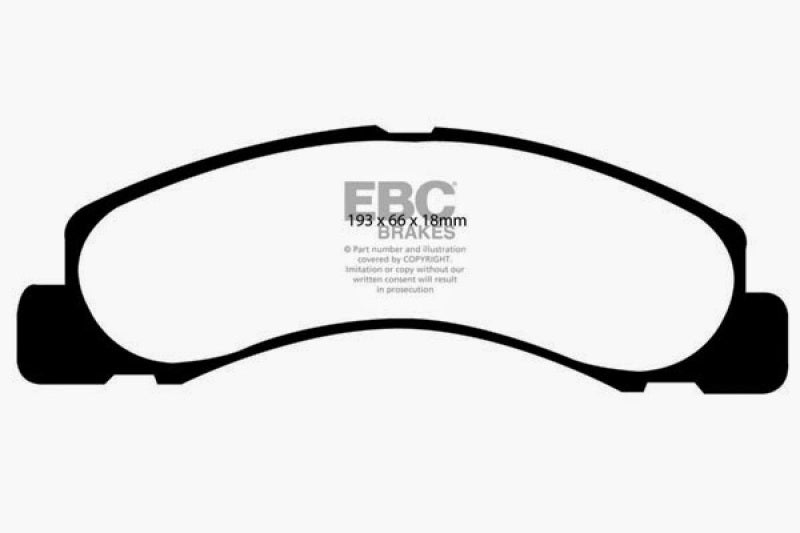 Plaquettes de frein avant EBC 00-02 Ford Excursion 5.4 2WD Greenstuff