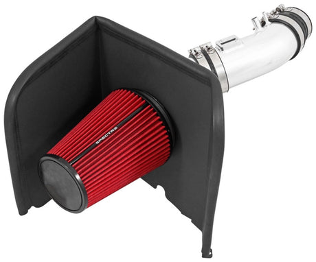 Kit d'admission d'air Spectre 12-16 Toyota Tundra 4,6 L - Argent avec filtre rouge