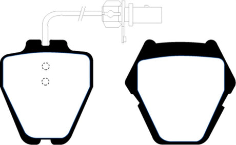 Plaquettes de frein avant EBC Yellowstuff pour Audi A6 Quattro 2.7 Twin Turbo Sedan (jeu de 8 plaquettes) 99-01