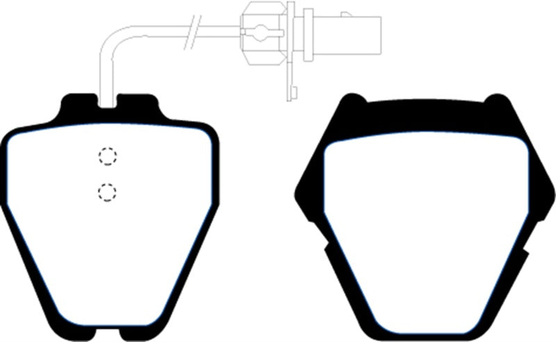 Plaquettes de frein avant Redstuff EBC 99-01 Audi A6 Quattro 2.7 Twin Turbo Sedan (jeu de 8 plaquettes)