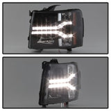 Phares de projecteur Spyder Chevy Silverado 1500 07-13 V2 - LED DRL - Noir PRO-YD-CS07V2-DRL-BK