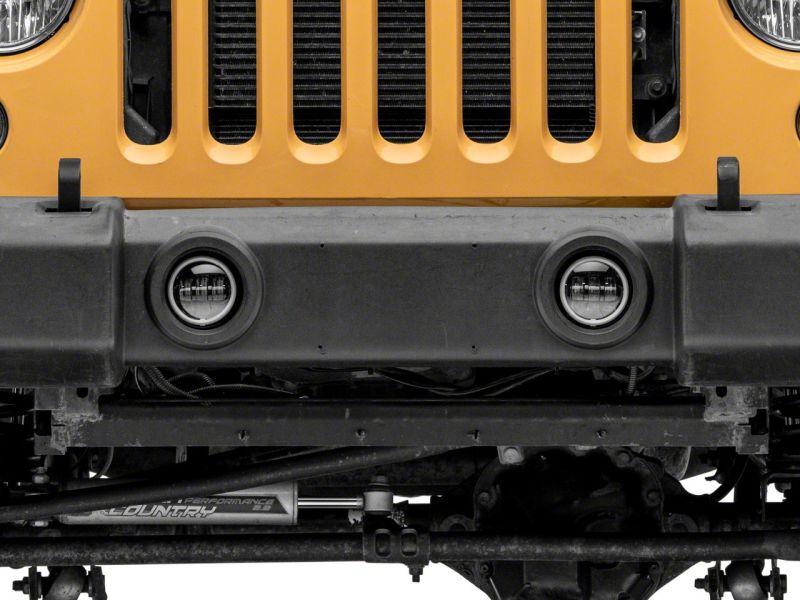 Feux antibrouillard à LED Halo de la série Axial Jeep Wrangler JK 07-18 de Raxiom - Ambre