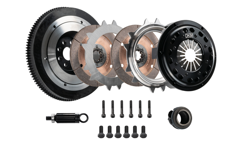 Kit d'embrayage MR à double disque en céramique DKM Clutch 00-06 BMW M3 184 mm avec volant moteur (couple de 650 pi/lb)
