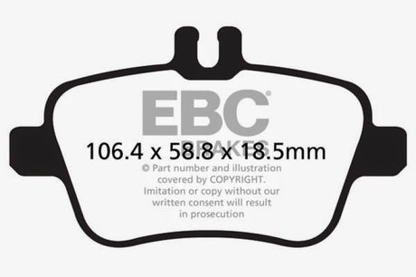 Plaquettes de frein arrière EBC 13+ Mercedes-Benz CLA250 2.0 Turbo Yellowstuff