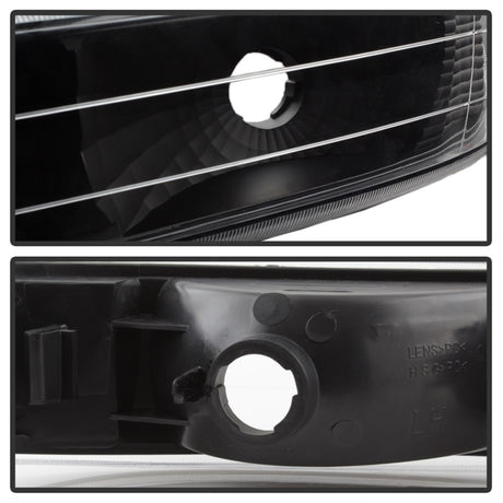 xTune Chevy Tahoe 00-06 Amber Crystal Headlights w/ Bumper Lights Black HD-JH-CSIL99-SET-AM-BK