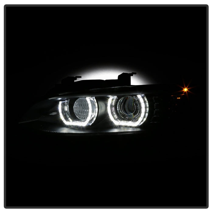 Phares de projecteur Spyder 08-10 BMW F92 Série 3 - LED DRL - Noir (PRO-YD-BMWE9208-DRL-BK)