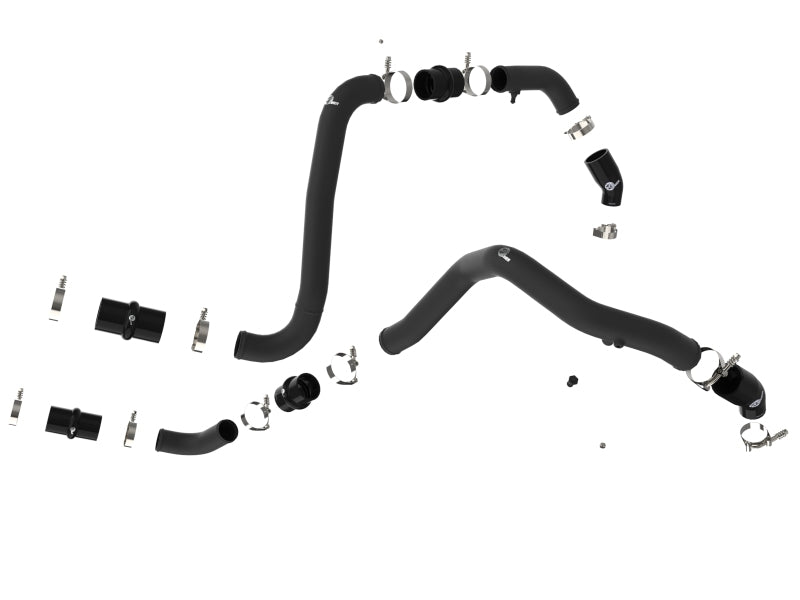 Tuyau de charge à chaud en aluminium aFe 21-22 Ford F-150/Raptor V6-3.5L (tt) BladeRunner 2.5 pouces noir