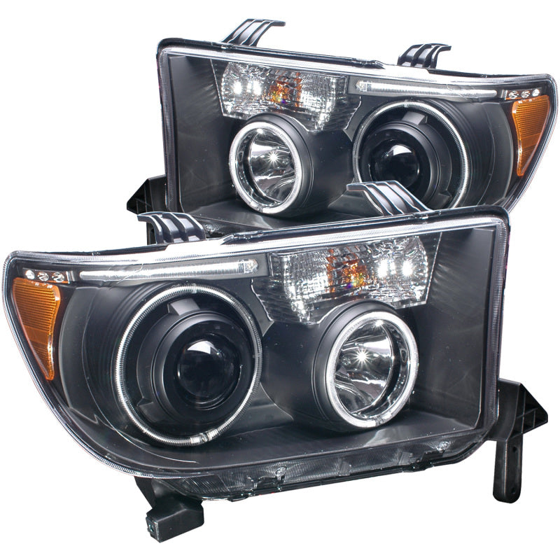 Phares de projecteur ANZO 2007-2013 Toyota Tundra avec halo noir (CCFL)
