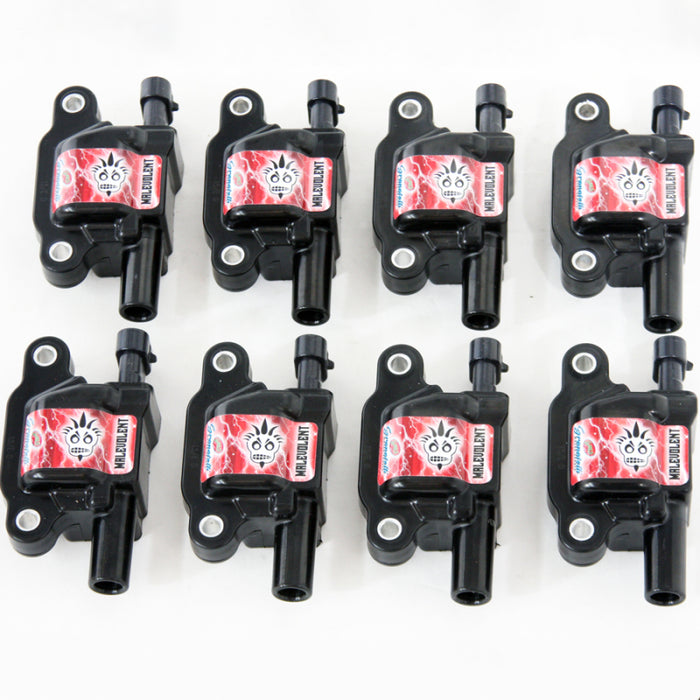 Granatelli 05-17 GM LS1/LS2/LS3/LS4/LS5/LS6/LS7/LS9/LSA Malevolent Coil Packs - Black (Set of 8)