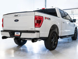 AWE 0FG 21+ Ford F150 Échappement arrière double divisé Cat-Back - Embouts noirs diamantés de 5 pouces