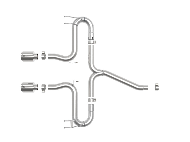 aFe Takeda 2-1/2in 304 SS Axle-Back Exhaust w/Polished Tips 17-20 Honda Civic Sport L4-1.5L (t)