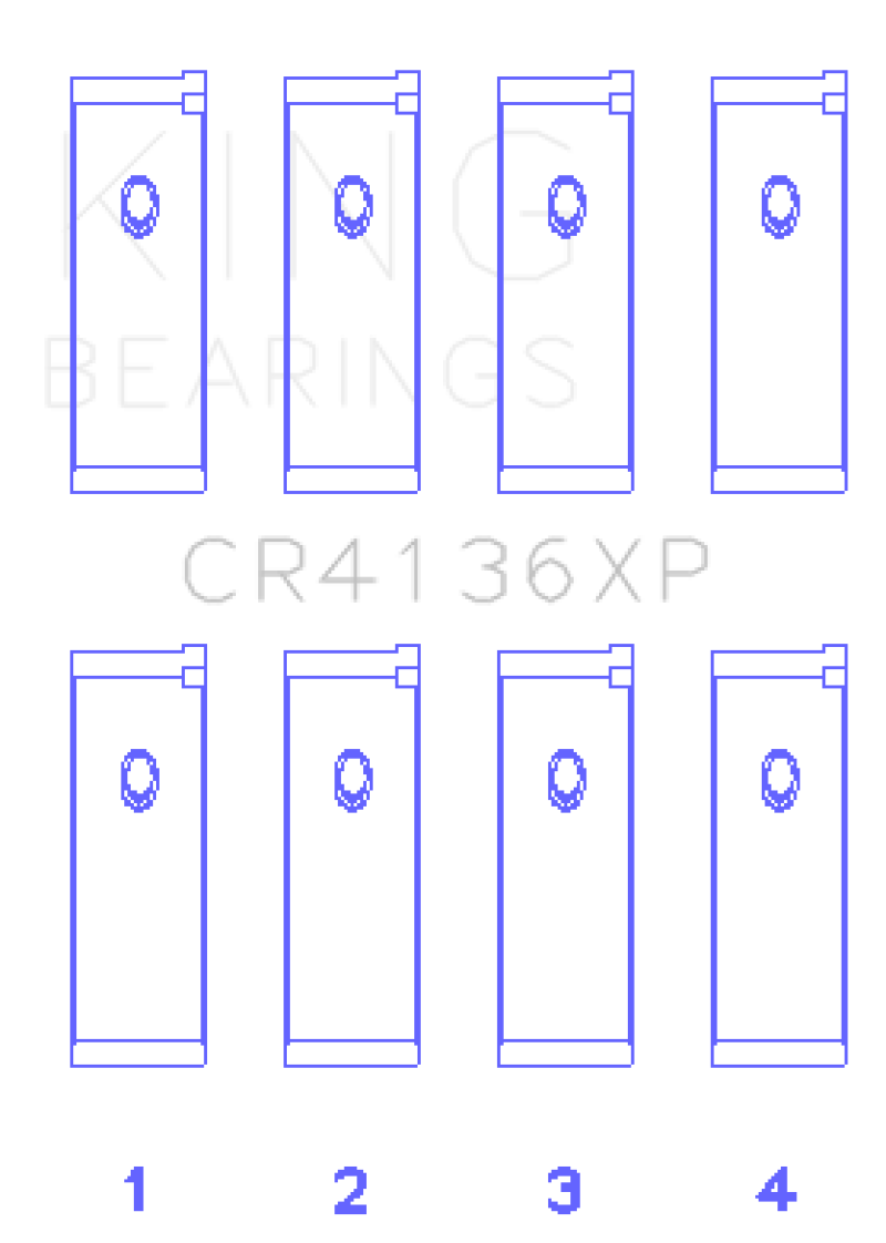 King Engine Bearings Nissan SR20DE/DET RWD (2.0L) Performance Rod Bearing Set - Size STDX