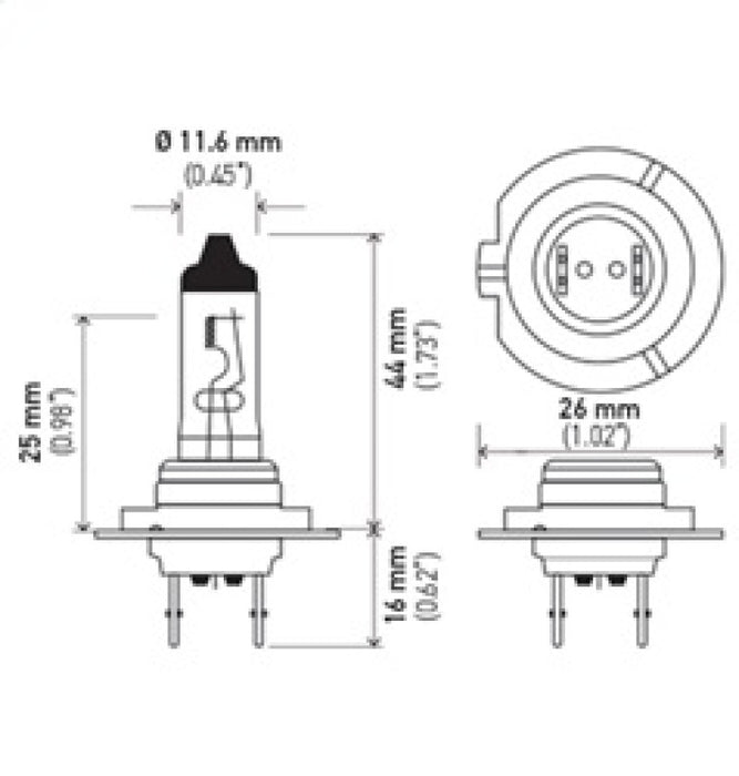 Ampoule Hella H7 12V 70W PX26d T4.625