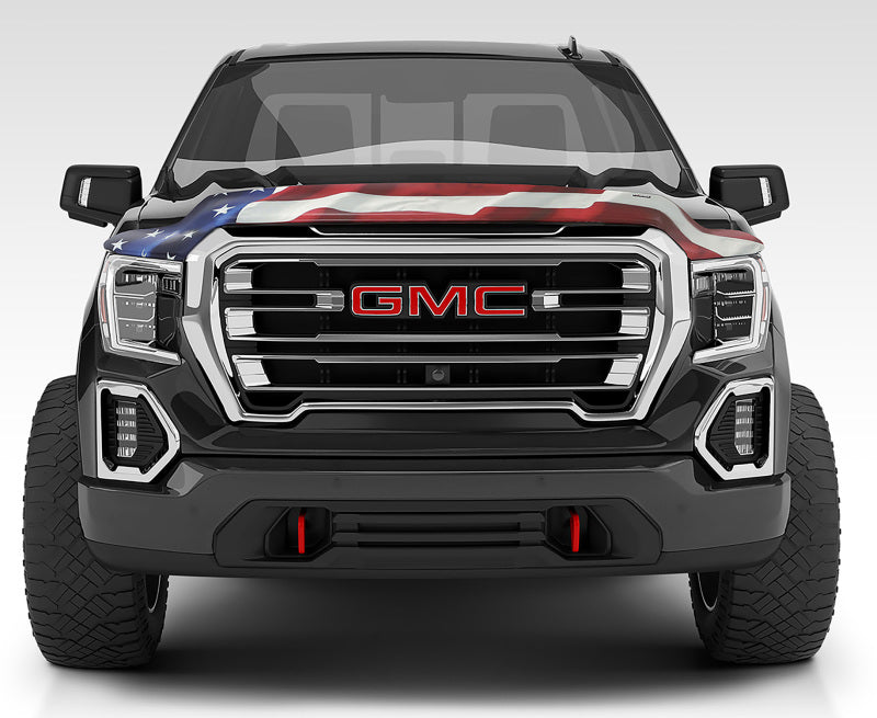 Protecteur de capot Premium Vigilante pour GMC Sierra 2500 HD Stampede 2015-2018 - Drapeau