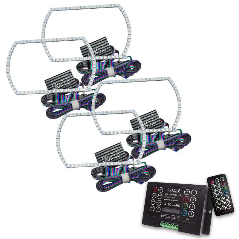 Kit Halo Oracle Chevy Silverado 07-13 de style carré - ColorSHIFT avec contrôleur 2.0 VOIR LA GARANTIE