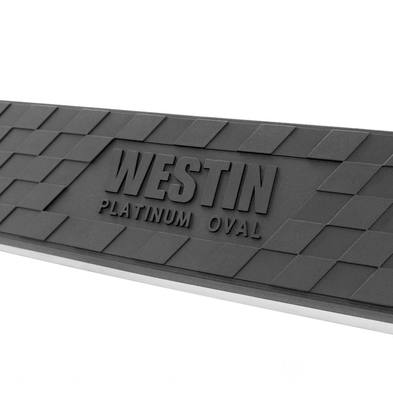 Marchepieds ovales Nerf Platinum 4 pour cabine multiplace Westin 2015-2018 Chevy Silv 25/3500 (montage sur carrosserie) - Noir