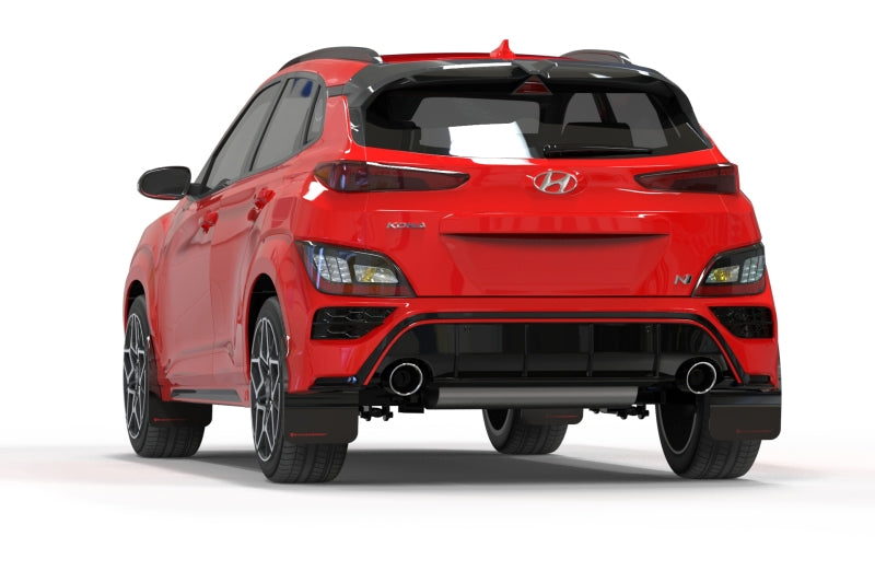 Garde-boue Rally Armor 2022 Hyundai Kona N Black UR avec logo rouge