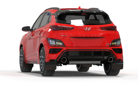 Garde-boue Rally Armor 2022 Hyundai Kona N Black UR avec logo blanc