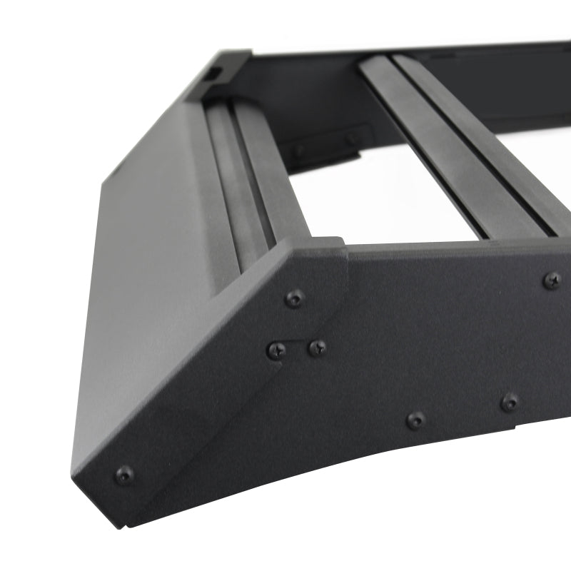 Barres de toit à profil bas Go Rhino 16-23 pour Toyota Tacoma DC Ceros - Tex. Blk