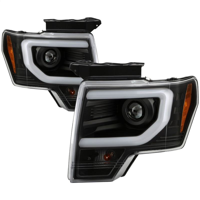 Phares de projecteur à barre lumineuse halogène Spyder Ford F150 09-14 Noir PRO-YD-FF15009PL-BK