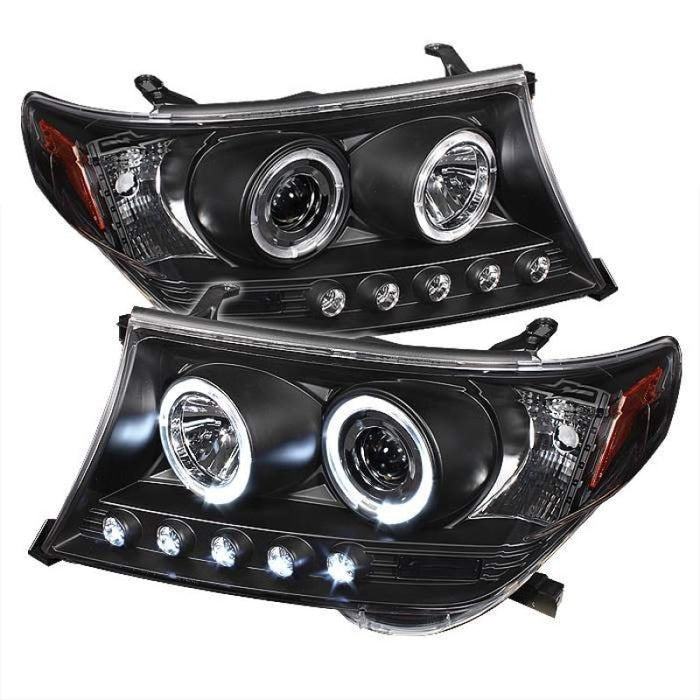 Phares de projecteur Spyder Toyota Land Cruiser 08-11 LED Halo LED Blk PRO-YD-TLAND08-HL-BK