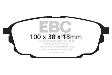 Plaquettes de frein arrière EBC 01-04 Mazda Protege 2.0 (disques arrière) Ultimax2