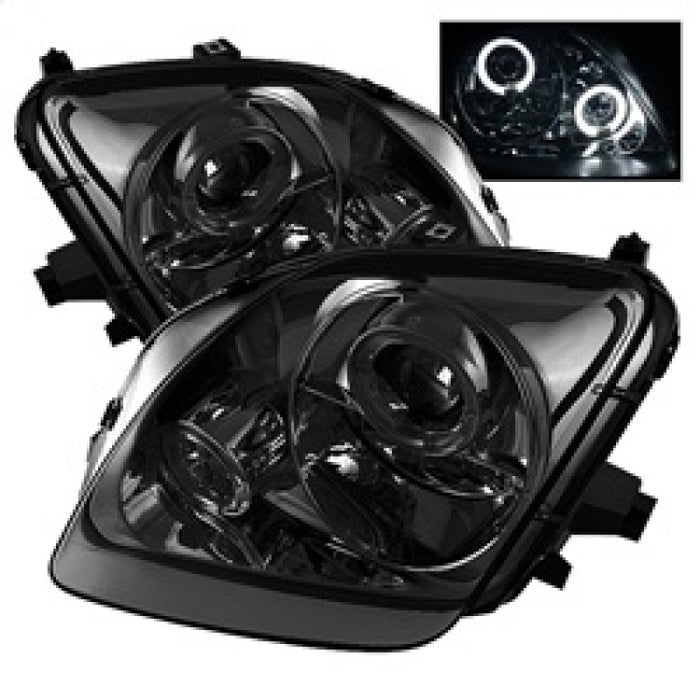 Phares de projecteur Spyder Honda Prelude 97-01 LED Halo Smoke High H1 Low H1 PRO-YD-HP97-HL-SM