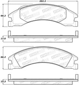 Plaquettes de frein sport StopTech avec cales - Avant