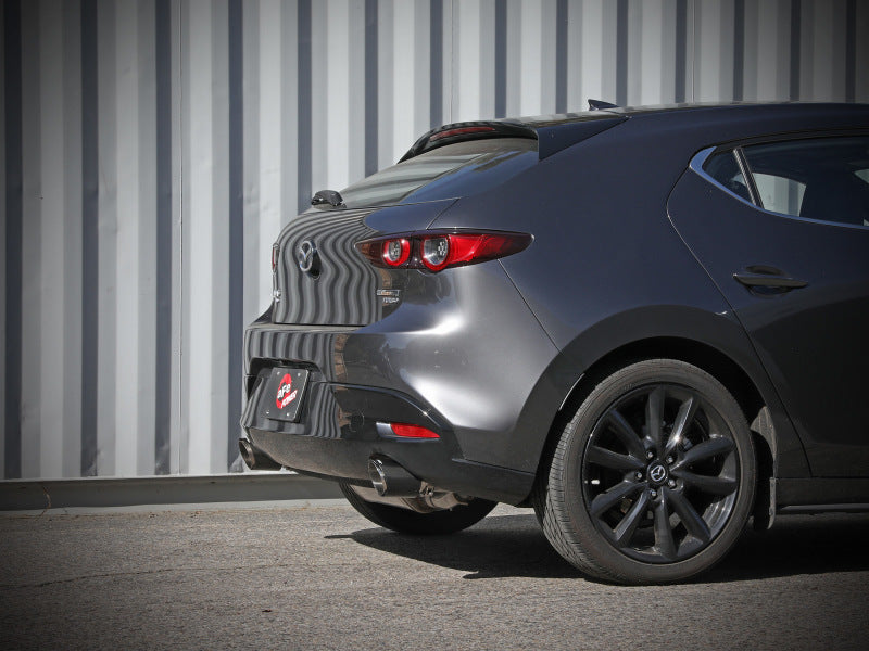 aFe 19-22 Mazda 3 L4 2.5L Takeda 3in to 2-1/2in 304 SS Axle-Back Exhaust w/ Carbon Fiber Tip