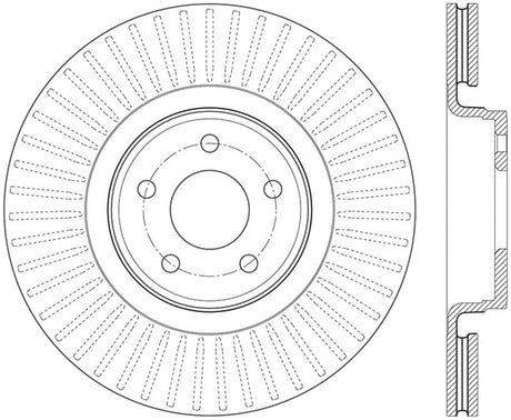 Rotor de rotor fendu avant gauche StopTech 14.5+ Ford Focus ST