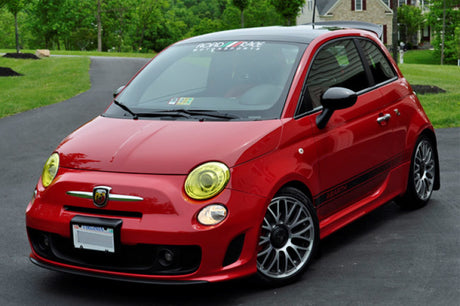 Rally Armor 12-18 Fiat 500 (Pop/Sport/Lounge/Abarth) Garde-boue noir UR avec logo rouge