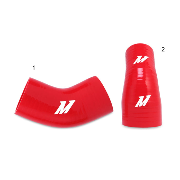 Kit de tuyaux de refroidisseur intermédiaire inférieur rouge Mishimoto 01-07 Mitsubishi Lancer Evolution 7/8/9