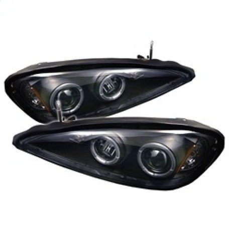 Phares de projecteur Spyder Pontiac Grand AM 99-05 LED Halo LED Blk Low 9006 PRO-YD-PGAM99-HL-BK