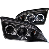 Phares de projecteur ANZO 2005-2007 Ford Focus avec halo noir